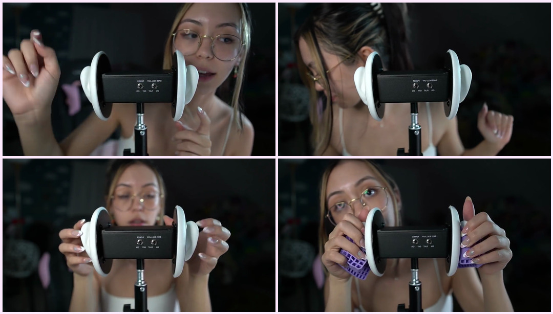 ASMR |快速 3DIO 触发器：敲耳、抓挠、刷牙等 Tiptwo ASMR视频