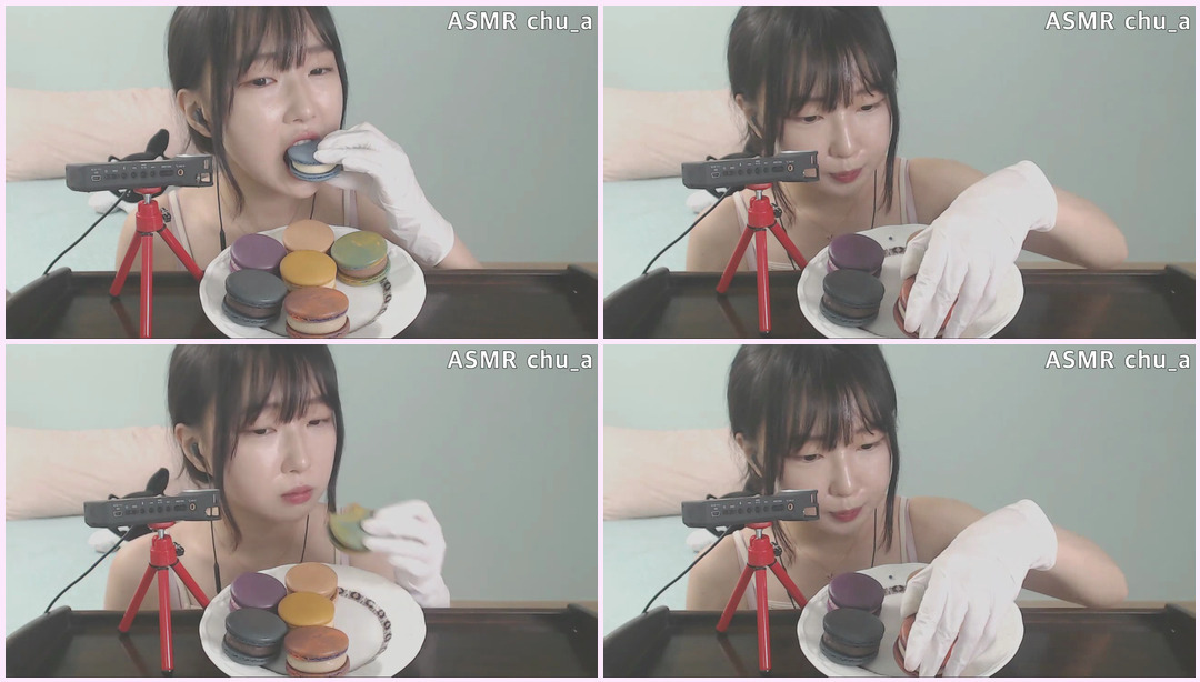 [韩国 ASMR] /macaron asmr 不说话 chu_a ASMR视频