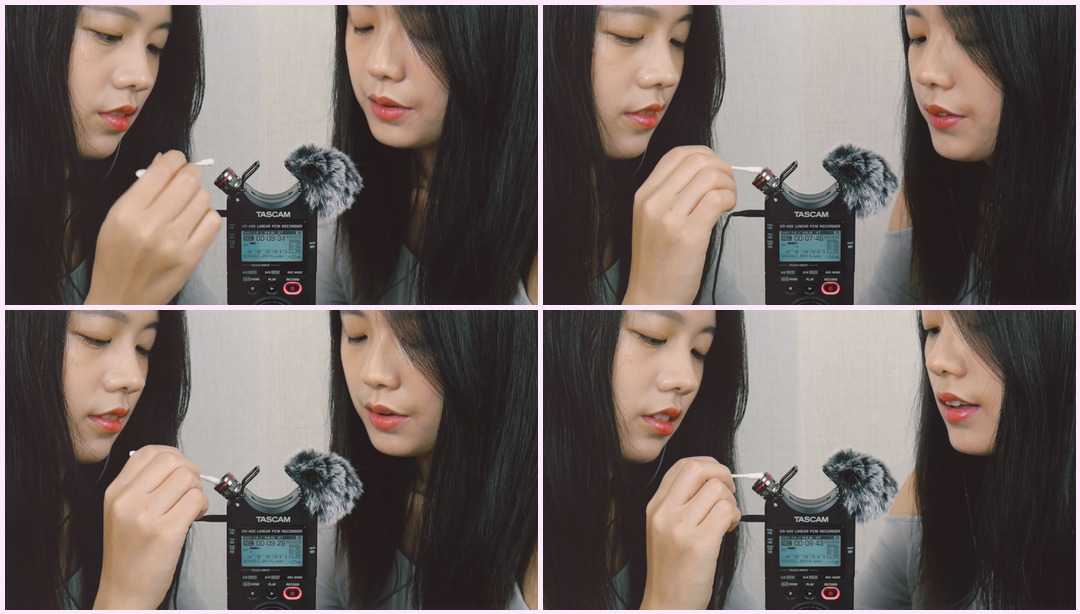 ASMR 耳朵清洁和吹耳|棉花互换| Fluffy Windscreen|Twin ASMR|Mic Sc​​ratching(No Talking) 双胞胎Asmr ASMR视频