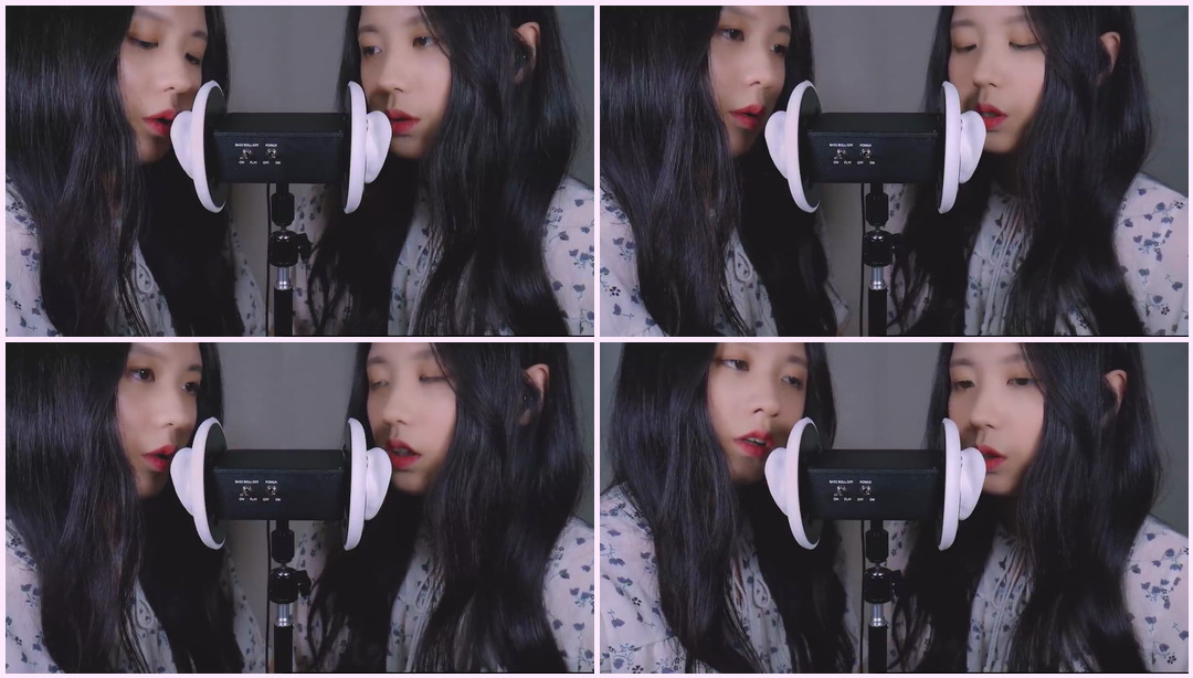 ASMR 双耳吹短和长 |呼吸声 | 3dio | 1 小时（不说话）- 双胞胎Asmr ASMR视频