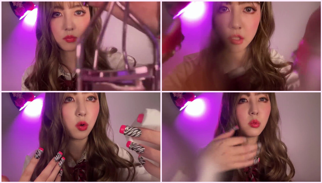 ASMR Gyaru 女孩在 YoU RP️ 上戴上各种有色镜片 Noah ASMR视频