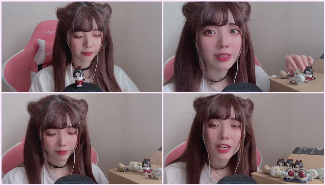 [ASMR] Whispering Gacha Mass opening Bag Sound Scissors Sound Whisper 扭蛋玩具 Identity V 뽑기 개봉 [第五人格]-- 猫耳娘Asmr ASMR视频