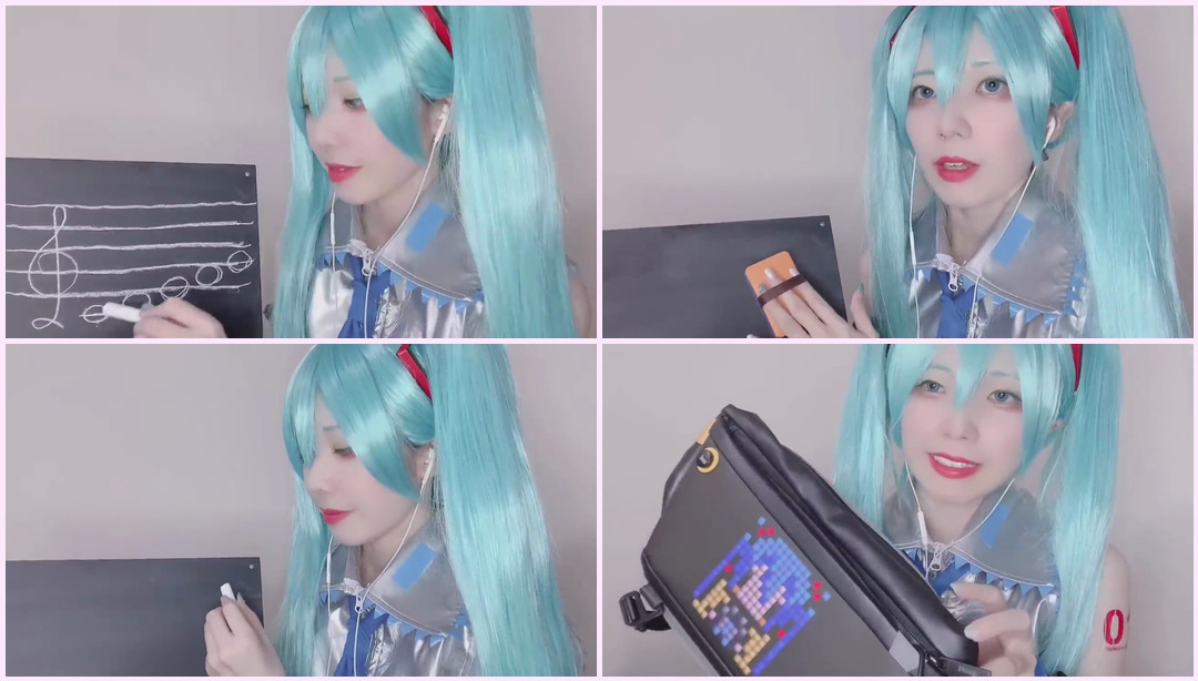 [ASMR] 初音未来角色扮演安静音乐课 初音未来 ASMR 日本角色扮演-- Mia ASMR视频