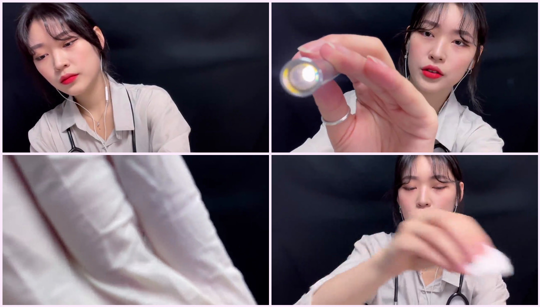 韩国 ASMR |感冒医院检查 asmr |流感检查 asmr |医院RP |温度计听诊器| 高分辨率照片| CLIPARTO温度计|听诊器 杨欣 ASMR视频