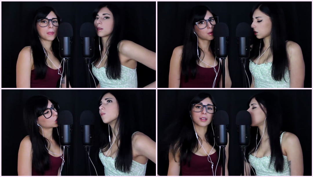 ASMR Double Mouth Sounds (Twins) Ear to Ear Layered Sounds for INTENSE Tingles 双胞胎Asmr ASMR视频