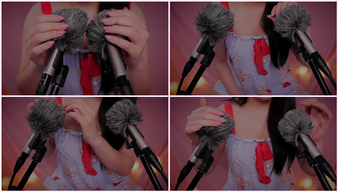 ASMR 吹耳和蓬松麦克风触感强烈蓬松放松 MELODY ASMR视频