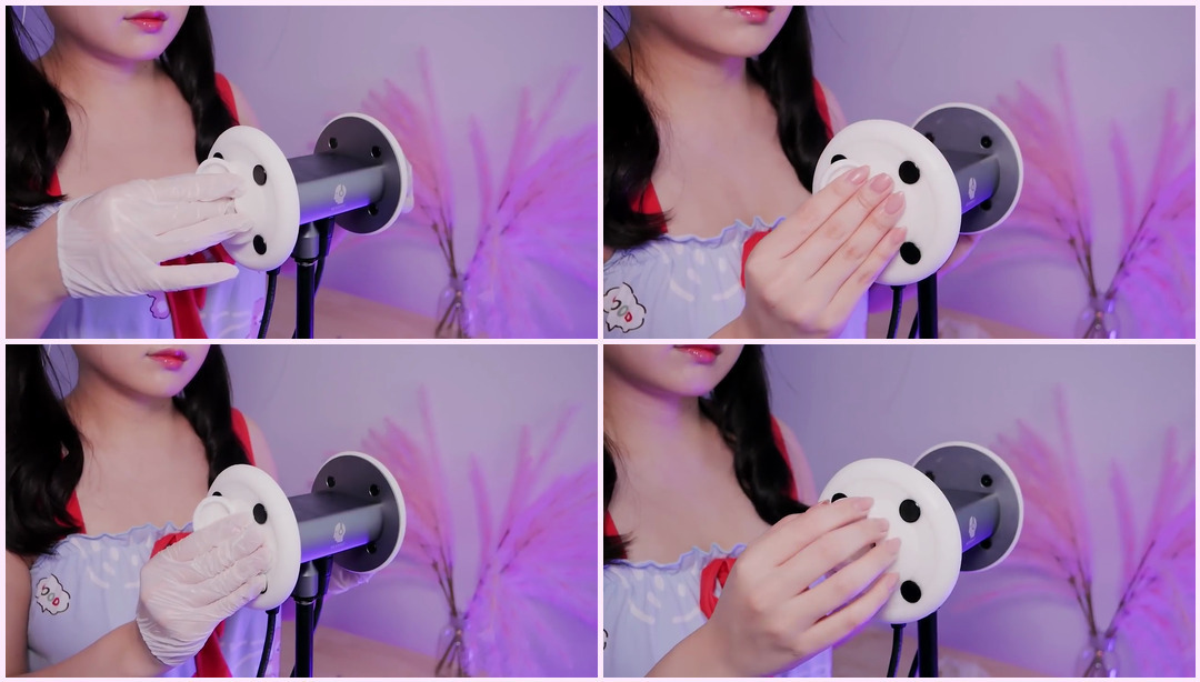用乳胶手套进行耳朵按摩（不说话） 双马尾Asmr ASMR视频